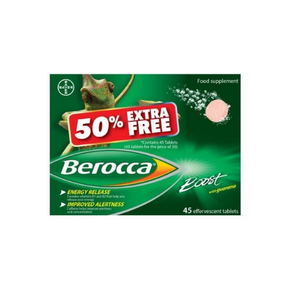 Berocca Boost Effervescent Tablets 30s + 50% Extra Free